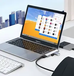 Адаптер Перехідник GT Type-C 3.1 на USB 3.0 для MacBook iMac Bodasan Black (W050725) - мініатюра 5