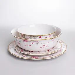 Столовий фарфоровий сервіз на 6 персон Strawberries Yiwu HP-7-716 - мініатюра 8