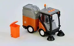 Сміттєзбиральна машина WY 680 A, інерція, світло, звук, в коробці (6974060113113) Помаранчевий - мініатюра 2