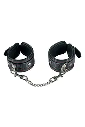 Наручники Fetish Tentation Premium Patent Leather Handcuffs, знімний ланцюжок - мініатюра 2