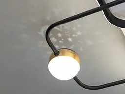 Люстра стельова LED Diasha MX2990-2+2A WH+BK, 55W, біло-чорна, сучасний стиль для коридору, спальні, кухні, кафе - мініатюра 5