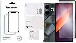 Скло захисне BeCover Tecno POVA 6 (LI7) Black (711580) - мініатюра 3
