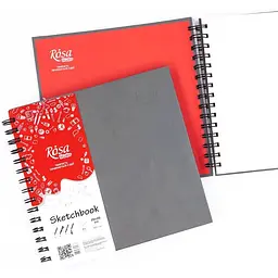 Блокнот для рисунку Rosa Studio на спіралі 20х20см 100г/м2 84л сірий - мініатюра 3