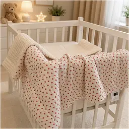 Плед дитячий MirSon Poplin Waffle Little hearts 150х220 см (2200013893547) - мініатюра 5