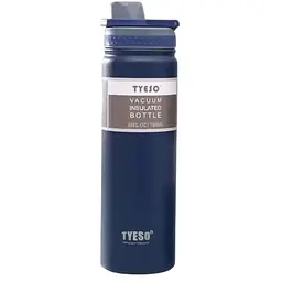 Термопляшка Tyeso 530 мл з нержавіючої сталі для кави води blue