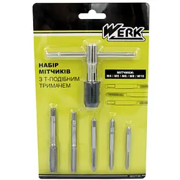 Набір мітчиків з Т-подібним тримачем Werk 6 од. (122730)