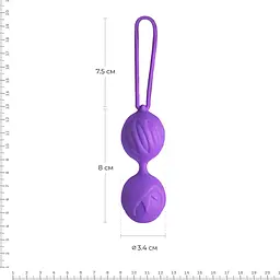Вагінальні кульки Adrien Lastic Geisha, 16.5 см, фіолетовий - мініатюра 3