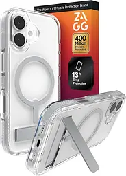 Чохол протиударний для iPhone 17 ZAGG Gear4 Crystal Palace MagSafe KS Clear Case Прозорий з підставкою