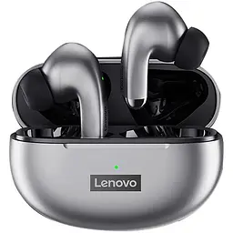 Навушники бездротові Lenovo LP5 сріблясті - мініатюра 4