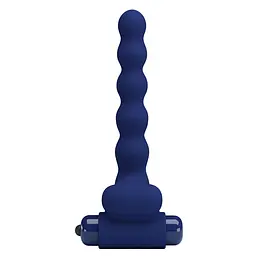 Віброкільце Pretty Love Hercules Penis Sheath III 15.3 см синій - мініатюра 3