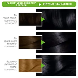Фарба для волосся Garnier Color Naturals, відтінок 1+ (Ультрачорний), 110 мл (C4432726) - мініатюра 3