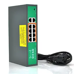 Коммутатор POE SICSO 48V с 8 портами POE 100Мбит + 2порт Ethernet(UP-Link) - мініатюра 2