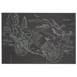 Гравюра А5 "Мотоцикл-1" Danko Toys ГрА5з-2 економ варіант у пакеті 21 х 14,8 см