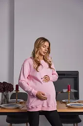 Світшот для майбутніх мам з секретом годування Santa Fe L-XL (46-48) Lullababe Рожевий - мініатюра 9