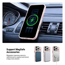 Чехол для Apple iPhone 17 Pro, Uniq MagCase, розовый, противоударный, панель-накладка с MagSafe, ударопрочный TPU+PC, с магнитом MagSafe, поддержка полноценной беспроводной зарядки, ArmorStandart (ARM86268) - мініатюра 4