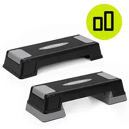 Степ-платформа 2-ступінчаста Actiget 73 х 28.5 х 12-17.5 см ACT0120 Black/Grey - мініатюра 7