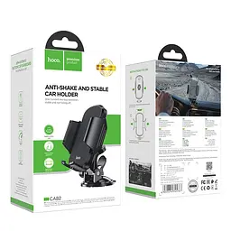 Автотримач для телефона Hoco CA82 Just fast suction cup car holder чорний - мініатюра 2