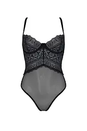 Боді Passion KERRIA BODY black, S/M, з високими вирізами та верхом балконет - мініатюра 3