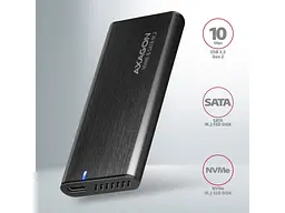 Кишеня для накопичувача AXAGON SuperSpeed Black (EEM2-SB2) - мініатюра 2