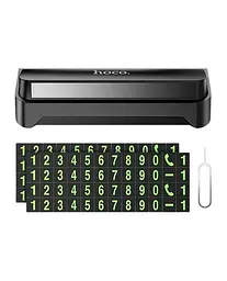 Паркувальна автовізитка на панель автомобіля Hoco DPH02 Black - мініатюра 4