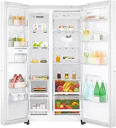 Холодильник SBS LG GC-B247SVDC 179х74х91см 2 двері холодильне відділення 406 л морозильне відділення 220 л A+ NF Білий (GC-B247SVDC) - мініатюра 5