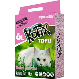 Наповнювач для котів Korix Tofu Baby Powder 6 л