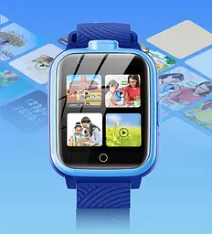Розумний дитячий годинник Lemfo M45 з GPS, 4G SIM-картою, Wi-Fi, прослушкою, подвійною камерою автономністю до 4 днів Синій - мініатюра 4