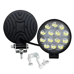 Світлодіодна додаткова LED фара12W (0.9W x 14) 10-30V Ø 90x20 mm Ближній (MINI 42W) 1 шт.