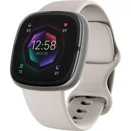Смарт-годинник Fitbit Sense 2 Lunar White/Platinum (FB521SRWT)
