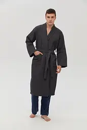 Халат Lotus Home - Waffle antrasit 3XL - мініатюра 5