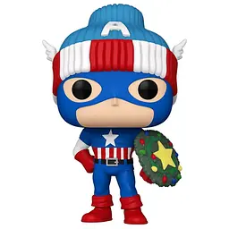 Фігурка Funko Pop Марвел Капітан Америка Marvel Holiday Captain America 10 см MH CA 1438 - мініатюра 2