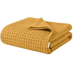 Плед покривало Cosas Curcuma Greek Waffle 240х260 см вафельне (Blanket_23Curcuma_GreekWaffle_240x260)