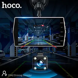 Відеореєстратор HOCO DI42 Driving recorder with rear camera (комплект із задньою камерою) - мініатюра 8