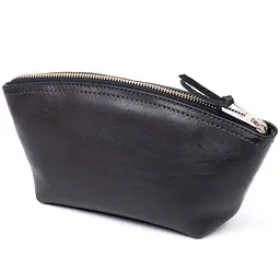 Жіноча косметичка зі шкіри Amelin Grande Pelle 11302 чорна - мініатюра 2