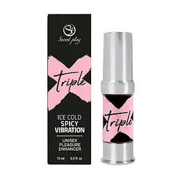 Збуджуючий гель з ефектом вібрації Secret Play Triple X Icy Cold Spicy Vibration, 15 мл