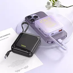Павербанк Hoco Q23 Blade 22.5W+PD22W 10000 mAh Black - мініатюра 6