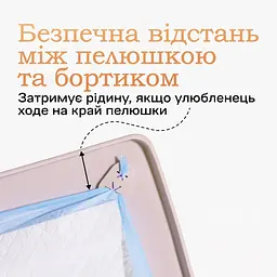Туалет лоток під пелюшку для собак 60х60 ПУХНАСТЕ ЩАСТЯ бежевий - мініатюра 5