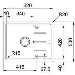 Кухонна мийка Franke Basis BFG 611-62 114.0272.580 - мініатюра 2