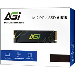 SSD 2Tb AGI AI818 M.2 2280 PCIe Gen 4x4 NVMe 1.4 QLC, Retail (AGI2T0G43AI818-CB)