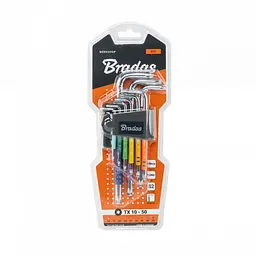 Набір ключів Bradas TORX TX 10-50 9 шт довгі (DIY-HKT62-LO/B) - мініатюра 2