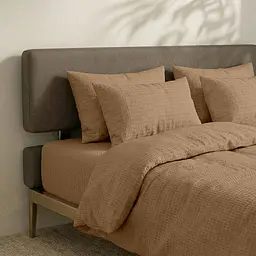 Підковдра полуторна Cosas Rum з текстурованої бавовни 145х210 см (116WaffleCottonBrown_145x210q) - мініатюра 2
