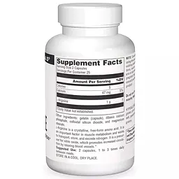 Амінокислота Source Naturals L-Arginine 500 mg, 50 капсул - мініатюра 2