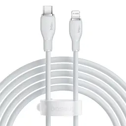 PD кабель Baseus Pudding Series Fast Charging Cable Type-C to iP 20W 2m білий P10355701221-01