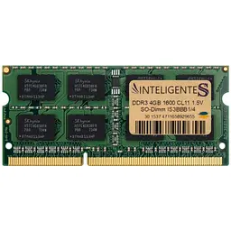 Модуль пам'яті для ноутбука SoDIMM DDR3 4GB 1600 MHz INTELIGENTES (IS3BBB1/4)
