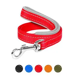 Повідець для собак Dog Extreme з нейлону з прогумованою ручкою Ш 20 мм Д 122 см червоний (43153) - мініатюра 2