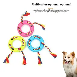 Жувальна іграшка-кільце з канатом для собак Derby Round Dog Ring Toy - мініатюра 3