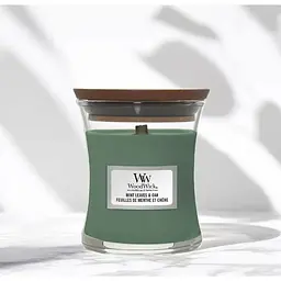 Свічка Woodwick Mint Leaves & Oak Mini Листя м'яти та дуб 85 г (1721690E) - мініатюра 2