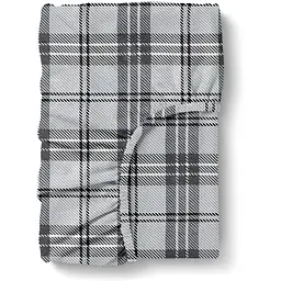 Простирадло Cosas на резинці фланель 80х160 basalt tartan, чорний (Flannel_BasaltTartan_80x160x20)