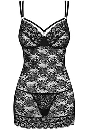 Комплект Obsessive 860-CHE-1 chemise (Чорний, M/L) Obsessive 96544 96917 - мініатюра 3