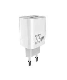 Мережевий зарядний пристрій Sigma mobile X-power 33W GaN, PD, QC (1xUSB-C + 1xUSB-A) Білий (PS33-01) - мініатюра 9
